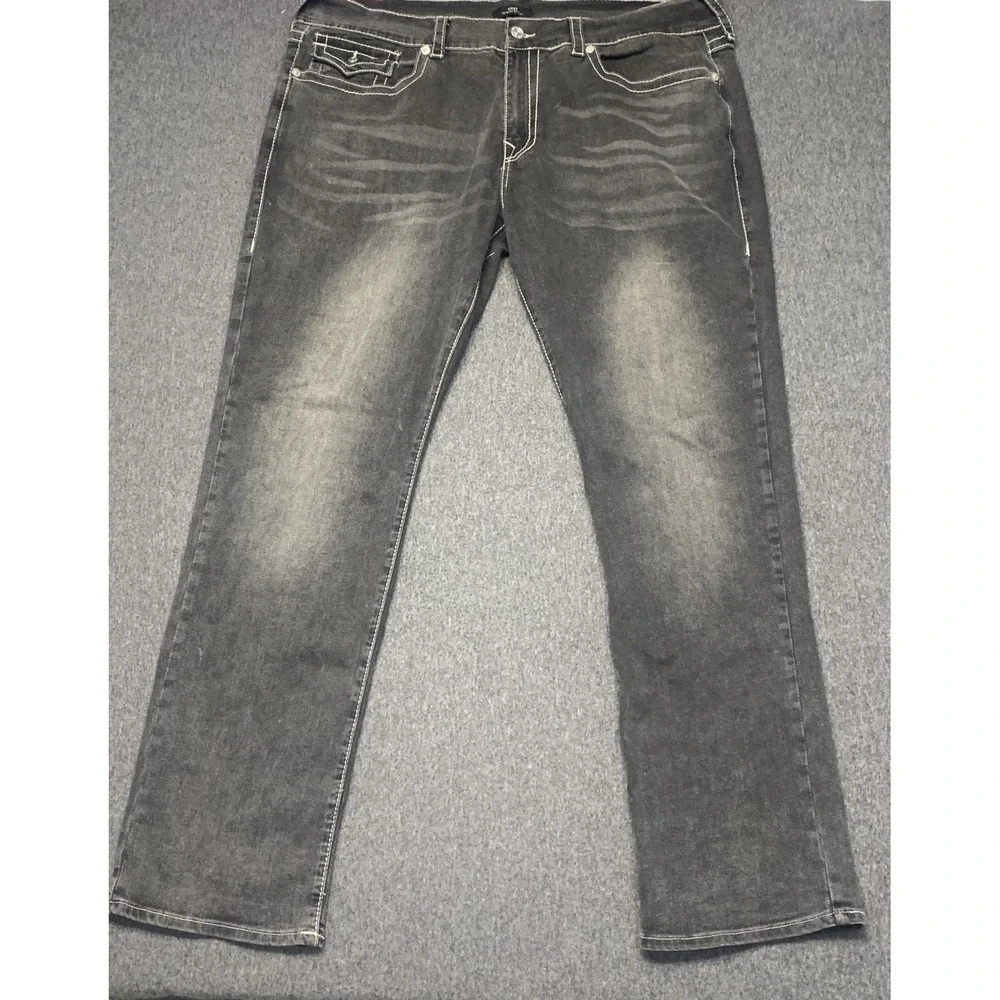 True Religion Ricky Big T Relaxed Straight Mens Size 42x33 Jeans
